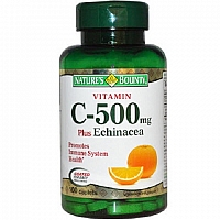 Нэйчес Баунти Витамин С 500 мг и Эхинацея 100 таблеток (Natures Bounty Vitamin C 500 mg plus Echinacea)
