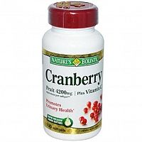 Нэйчес Баунти Концентрат ягод клюквы 4200 мг 100 капсул (Natures Bounty Cranberry Fruit 4200 mg Plus Vitamin C)