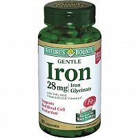 Нэйчес Баунти Легкодоступное железо 28 мг 90 капсул (Natures Bounty Iron 28 mg)